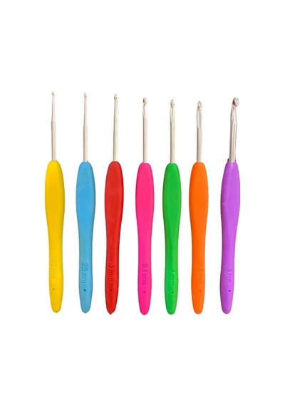 Şenelyün Şenel Yün Silikon Saplı Yün Tığ Set Çantalı Set İçi Tığ No: 2mm, 2.5mm, 3mm, 3.5mm, 4mm, 4.5mm, 5mm