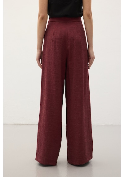 Sateen Freya Pantolon - Bordo-137155 Bordo