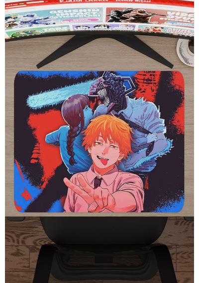 Chainsaw Man Anime V4 - 48x40 Xl Gaming Kauçuk Kaymaz Taban Mouse Pad Fare Altlığı