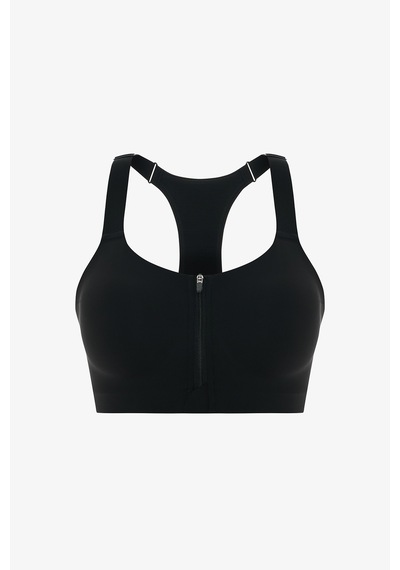 Penti Siyah Power Fermuarlı Front Spor Sütyeni