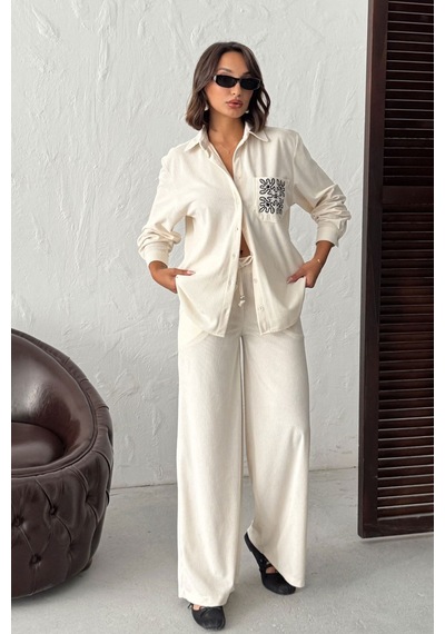 Verymoda Fitilikadife Pantolon F1996 Krem