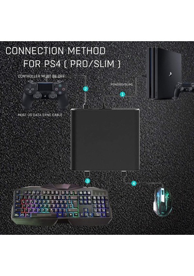 PS4 Pro Switch Xbox One Keyboard Klavye Mouse Çevirici Adaptör