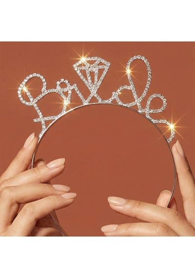Valmont Accessories Bride Kristal Taşlı Işıltılı Bekarlığa Veda Tacı