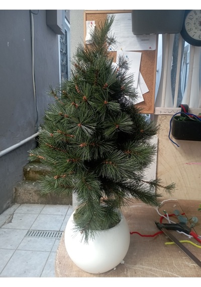 Soft Natura Çam Ağacı 90 Cm Beyaz Saksıda Doğal Görünümlü Dekoratif Yapay Ağaç