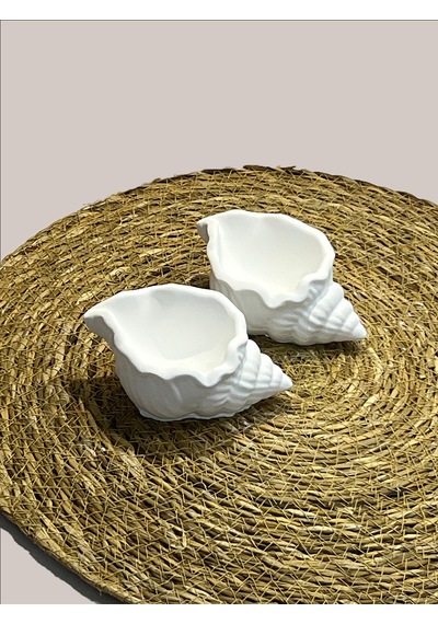 Bernami Mumluk Şamdanpinterest 2'li Dekoratif Hediyelik Deniz Kabuğu Mum Diğer