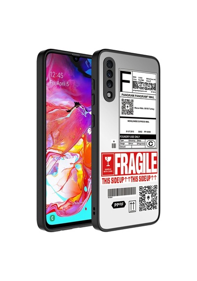 Galaxy Uyumlu A70 Kılıf Aynalı Desenli Kamera Korumalı Parlak Tchs Mirror Kapak - Fragile Fragile