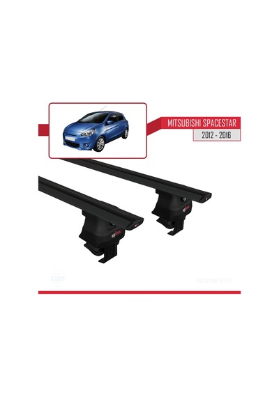 Mitsubishi Spacestar / Mirage A00 2012-2016 Arası İle Uyumlu Ace-4 Ara Atkı Tavan Barı Siyah