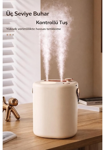 Şarjlı Hava Nemlendirici 1.2 Litre Kablosuz Buhar Makinesi Led Işık Aroma Difüzörü Sesiz Nemlendirme