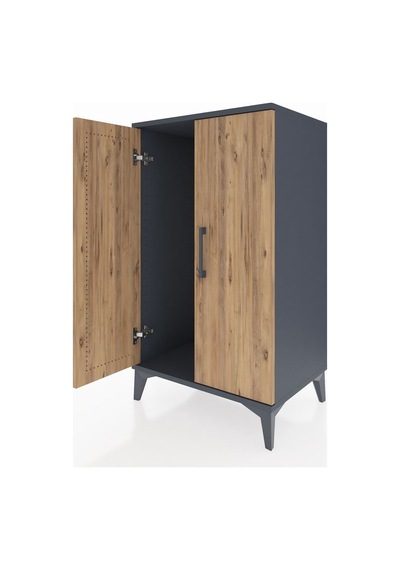 Hyperion Komodin 2 Kapaklı 60x44x106 Antrasit-çam Antrasit