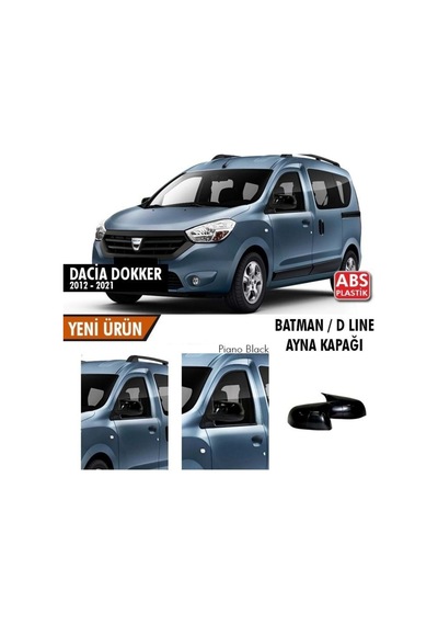 Dokker 2012-2021 Batman Yarasa Ayna Kapağı Piano Black Abs Plastik