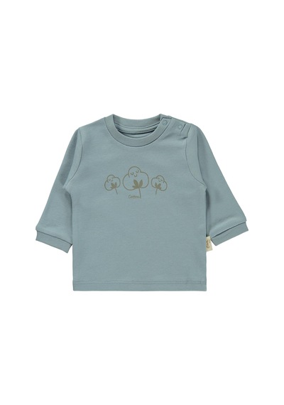 Civil Baby Organik Pamuklu 1-9 Ay Sweatshirt - Mavi