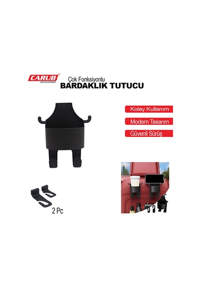 Carub Koltuk Arkası Tutucu Organizer Siyah