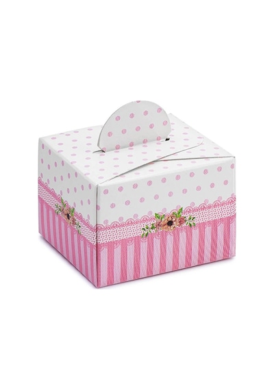 20 Adet Şeker Ve Lokum Kutusu Boy-en-genişlik : 5 4,5 3,5 Cm Pembe