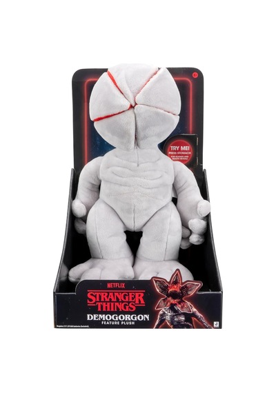 Stranger Things Demogorgon Elektronik Pelüş 30 Cm Sesli Açılan Ağızlı Lisanslı Oyuncak Gri