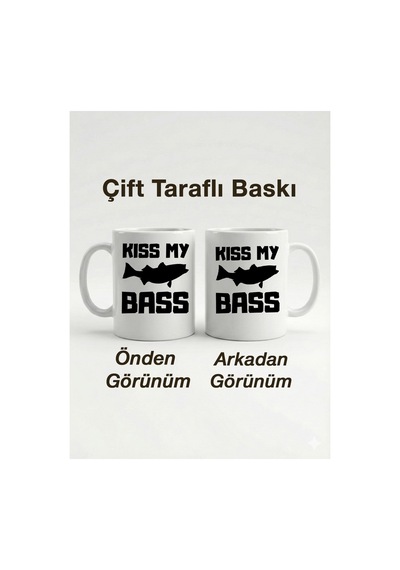 Balık Tutkunlarına Özel Kiss My Bass Esprili Beyaz Kupa Bardak - 330 Ml Çok Renkli - 876200342 Çok Renkli - 876200342 Çok Renkli