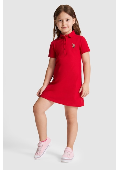 U.S. Polo Assn. U.s. Polo Assn. Kız Çocuk Kırmızı Elbise Örme 50325597-vr171 Basıc Kırmızı