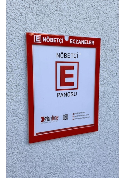 Nöbetçi Eczane Bilgilendirme Panosu Pratik Kullanım Kendinden Yapışkanlı
