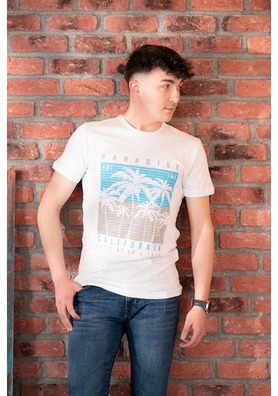 Fbı Jeans Desenli Slimfit Pamuklu Erkek T-shirt 001