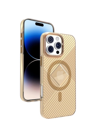 Joko Apple iPhone Uyumlu 16 Pro Stella Pc Sert Magsafe Kılıf - Gold Altın