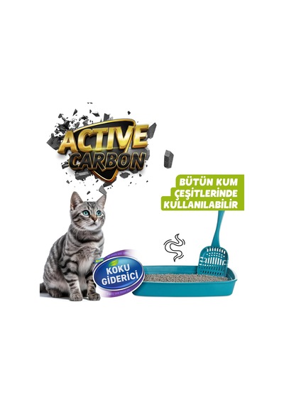Active Carbon 500 Gr Koku Giderici - Kedi Kumu Koku Giderici Kokusuz Kedi Tuvaleti Doğal Kum Kokusu Önleyici Aktif Karbon