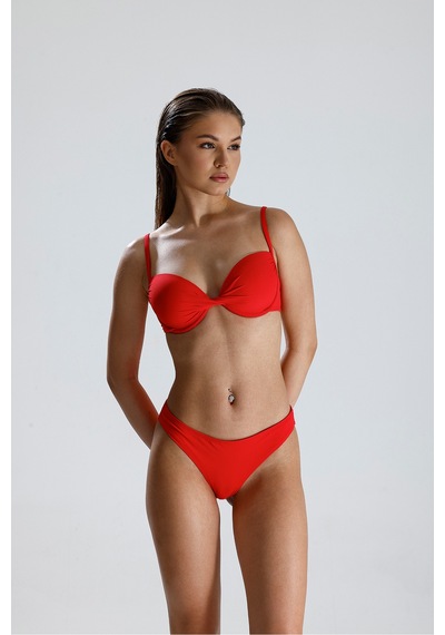 Magic Form Dekolteli Süngerli Bikini Üstü Kırmızı - 724119112 Kırmızı