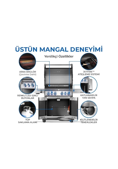 Rogue Pro S 625 Rsıb Gazlı Mangal Siyah