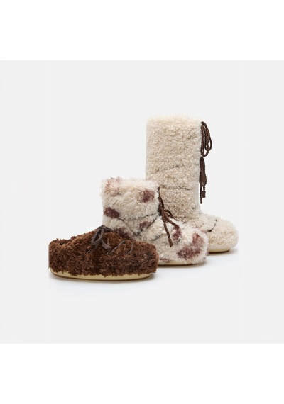 Mm04 Cow Bot Kar Kadın 80d1409690-mm04 Moon Boot Icon Low Curly Cow 36-41 Çok Renkli