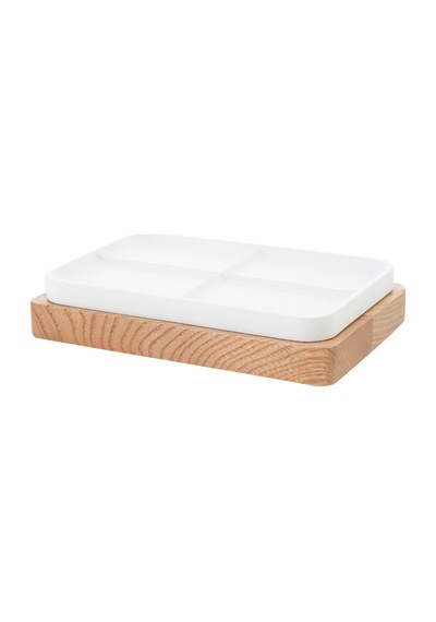 Mudo Home Boho Katı Sabunluk Beyaz