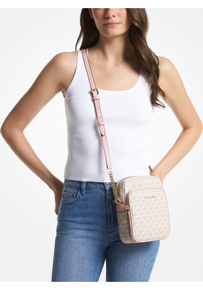 Michael Kors Jet Set Travel Kadın Logolu Çapraz Omuz Çantası 35f1gtvc2b Vanilla Blush Signature Krem