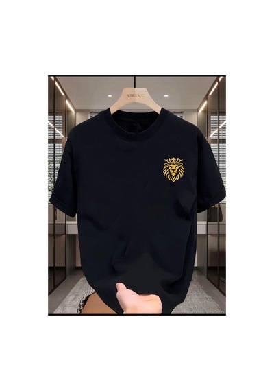 Medinenur King Baskılı Basic T-shirt Siyah