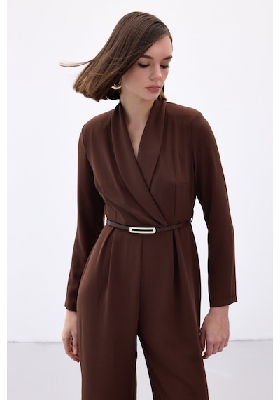 Sateen Kemerli Salaş Tulum - Kahve-136565 Kahve