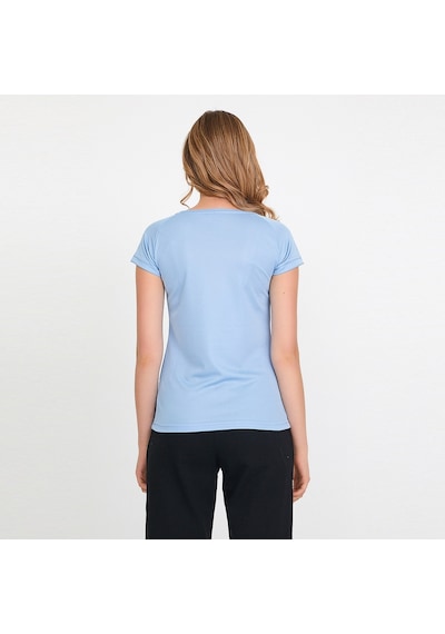 Slazenger RELAX IN Kadın Slim Fit Açık Mavi Tişört