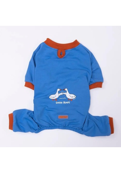 Pawstar 26901 Mavi Ducks Küçük Irk Köpek Pijama Tulum