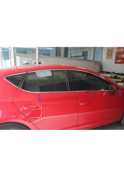 Seat Leon Cam Çerçevesi Komple Set Nikelajı 14 Parça 2013-2021 Ar