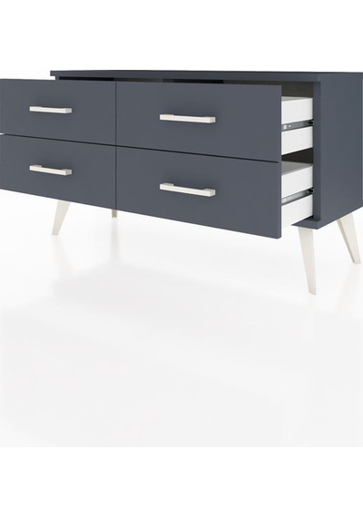 Arges Şifonyer 4 Raflı 88x30x48 Antrasit-antrasit Antrasit Arges Şifonyer 4 Raflı 88x30x48 Antrasit-antrasit Antrasit