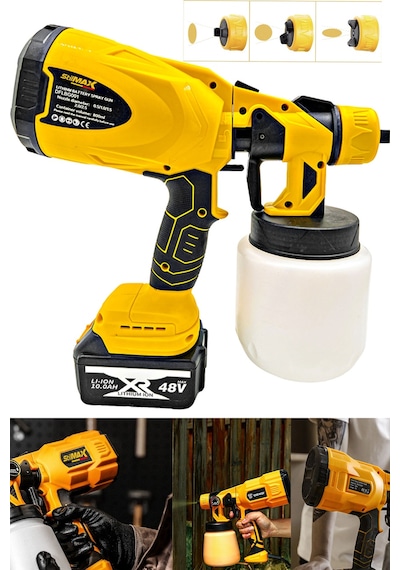 Stilmax Germany 48V 10Ah Çift Akülü Sprey Boya Tabancası