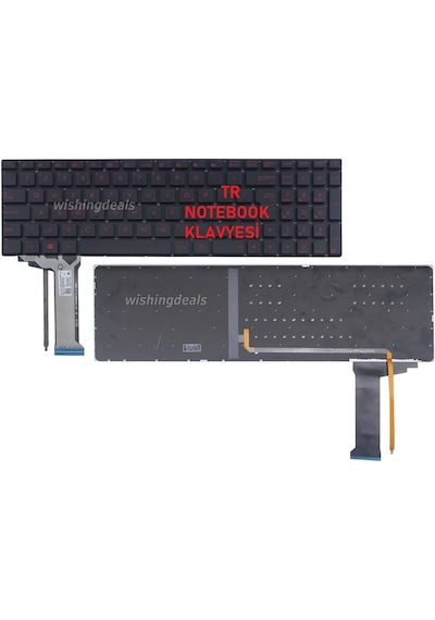 Asus Uyumlu Rog Gl551Jm Notebook Klavyesi (Siyah Tr) Işıklı - 543186467
