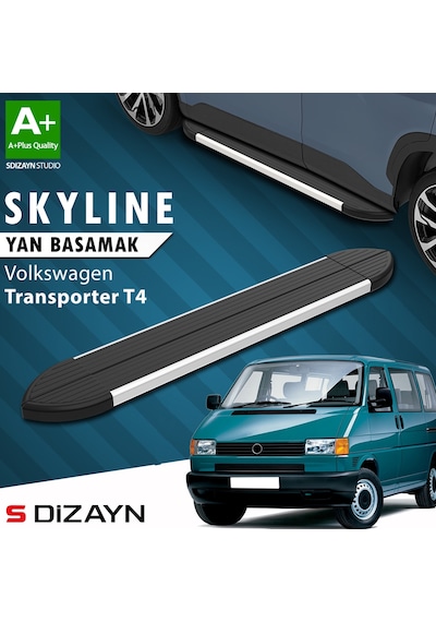 S-dizayn Vw Transporter T4 Kısa Şase Skyline Aluminyum Yan Basamak 213 Cm 1995-2003 A+ Kalite