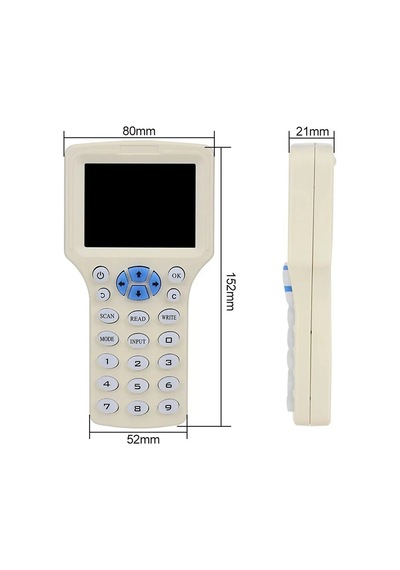 Zx-08cden 10 Frekans Rfid Okuyucu Yazıcı Kopyalayıcı El Tip Kutu 2.8 Ekran Sesli İkaz Nfc Şifreli K