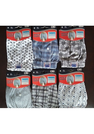 Berrak 1053 Erkek Boxer lu 4 Lü Paket 001
