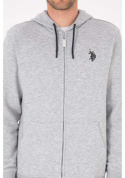U.S. Polo Assn. Erkek Regular Fit Açık Gri Örme Hırka 50313748-VR001