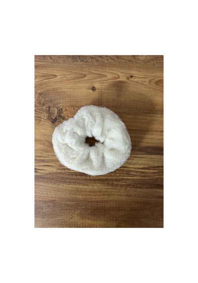 Düz Renk Peluş Lastik Toka Beyaz - 790144688 Beyaz