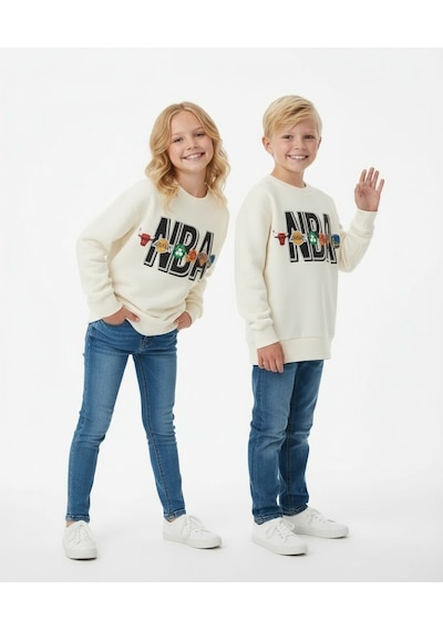 Seabubbles Nba Çocuk Sweatshirt Bej