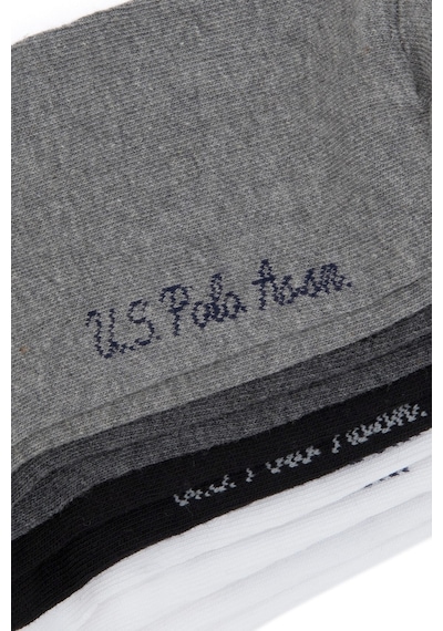 U.S. Polo Assn. 5' Li Patik Çorap James Cora GRİ MELANJ