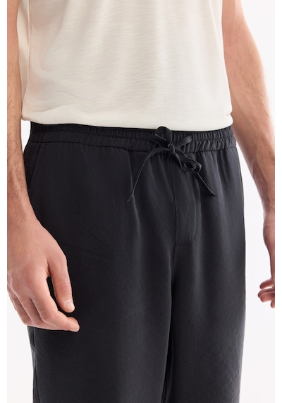 Avva Erkek Siyah Beli Lastikli Nefes Alan Modal Karışımlı Soft Touch Relaxed Fit Jogger Pantolon A61y3031