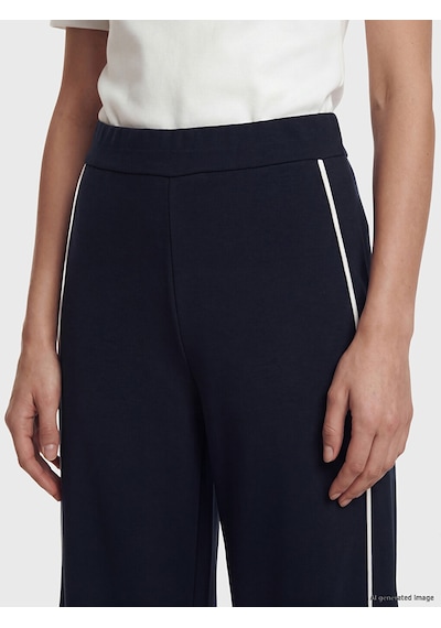 Lcw Modest Lacivert Şeritli Soft Touch Kadın Eşofman Altı