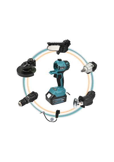 Prohummer Ph191 Multievo 6 Başlıklı Set 58vf Çok Amaçlı Şarjlı Set Takımı 58vf
