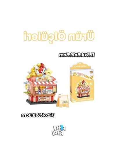 360 Parça Popcorn Dükkanı Yapım Seti, Eğlenceli Dekoratif Oyuncak