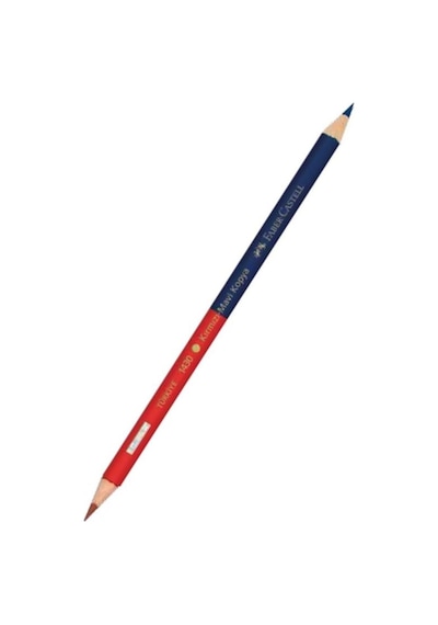 Mavi Kırmızı Çift Taraflı Kalem Kopya 3 Adet Faber Mavi Kırmızı Çift Taraflı Kurşun Kalem Başlık Kal Çok Renkli