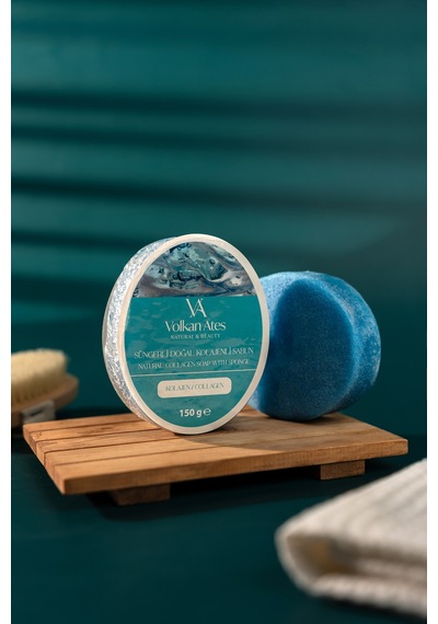 Volkan Ates Natural & Beauty Kolajen Süngerli Doğal Sabun 150 Gr